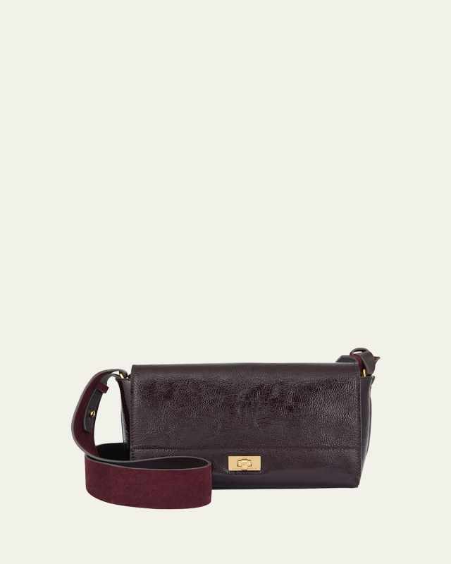 Mortimer Flap Patent Leather Crossbody Bag